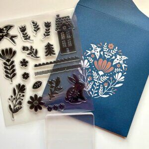 Cozy Cottage Folk Art Stamp Bundle | Exclusive Archer & Olive Items | Brand New